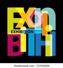 Vector exhibition. Broken text