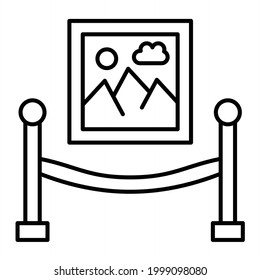 Vector Exhibition Outline Icon Design

