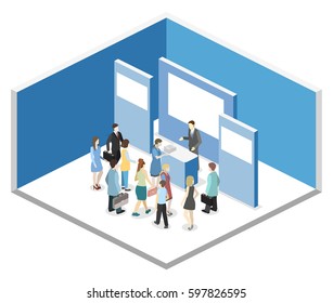 vector exhibition or promotion stand. Trade show booth