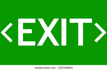 Vector Exit Sign with left and right arrows