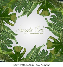 Vector Exotic Leaves Frame