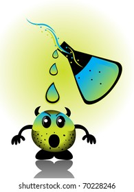 experiência vetorial de bactérias