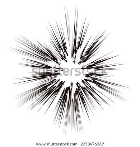 Vector Explode Flash, Cartoon Explosion, Star Burst on White Background.