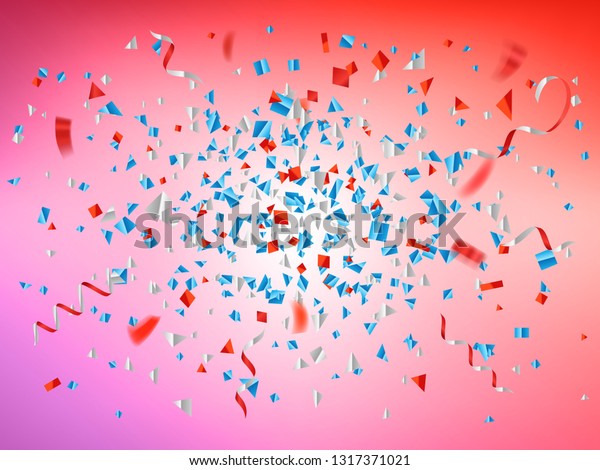 Vector Explode Template Confetti Particles Stock Vector (Royalty Free ...