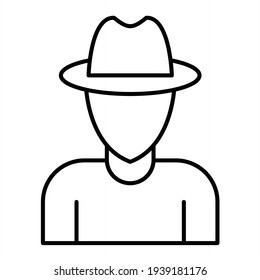 Vector Explorer Outline Icon Design
