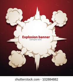 Vector explosion banner