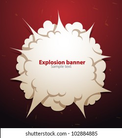 Vector explosion banner