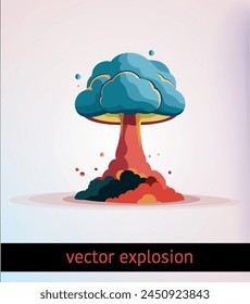 Explosión de Vector, una bomba. Ilustración vectorial
