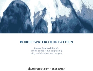 Vector explosion smoke cloud watercolor. Ink swirling in water isolated white. Abstract border frame paints, liquid ink. Background for banner, flyer, card, poster, brochure, web design element