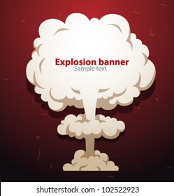 Vector Explosion Speech Banner