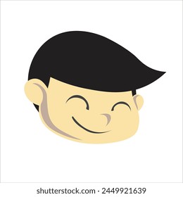 Vector of expression happy smiling boy