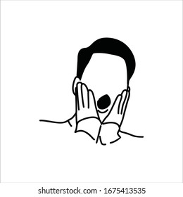 Vector of Expressions and Gestures in Simple Line Art Style