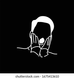 Vector of Expressions and Gestures in Simple Line Art Style