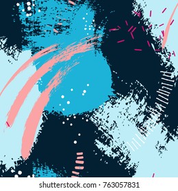 Vector expressive print. Colorful dynamic modern decoration. Cool grunge minimalistic background. Fantasy splash 