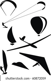 Vector Extreme Sport Symbols (pictogram) Set