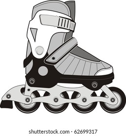 Vector Extreme Sports Roller Skates - isolated illustration