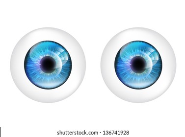 Vector eye balls isolated.