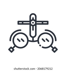 Icono de línea de cuidado ocular del vector aislado en fondo transparente. 