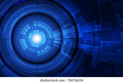 Vector eye cyber security technology in the future concept. background illustration