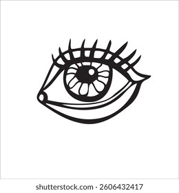 Vector Eye doodle. Beautiful stylized eye