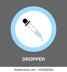 Vector Eye Dropper Illustration, Eyedropper Tube - Medicine Icon