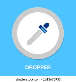 Vector Eye Dropper Illustration, Eyedropper Tube - Medicine Icon