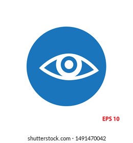 vector eye icon with blue circles