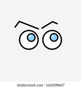 vector eye icon, cartoon eyeball.