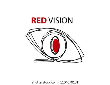 Vector eye icon. Hand drawn logo design template. Simple illustration for print, web
