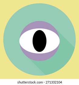 Vector Eye Icon illustration. Flat design style.