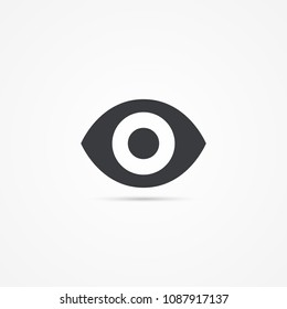 Vector eye icon isolated. Pictogram number of views. Element for design app, chat, messenger or website