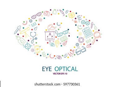 vector eye icons are arranged in logo look like eye shape  isolate on white background.