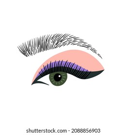 Vector eye illustration isolated on white background.