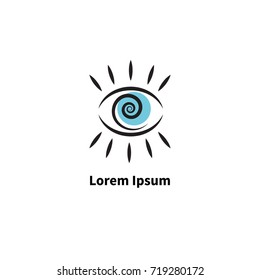 Vector eye isolated on white background. Logo, icon.