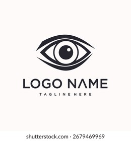 Diseño de logotipo de ojo de Vector. Logo creativo