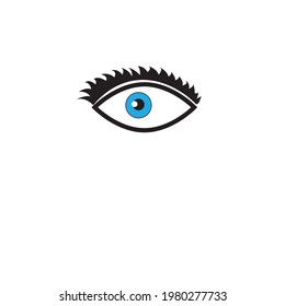 vector eye or minimalist or flat vector eye illustration