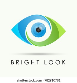 Vector of eye, object lens logo symbol or icon