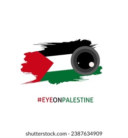 vector de ojo en campaña palestina perfecta para imprimir, banner, etc 