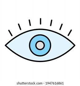 Diseño del icono de contorno ocular del vector
