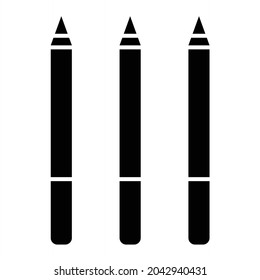  Vector Eye Pencils Glyph Icon Design

