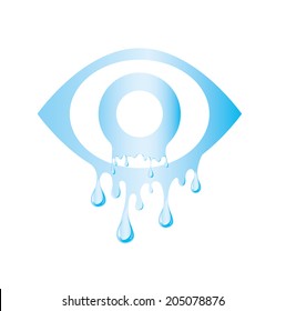 Vector of eye with tear