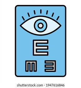 Vector Eye Test Outline Icon Design
