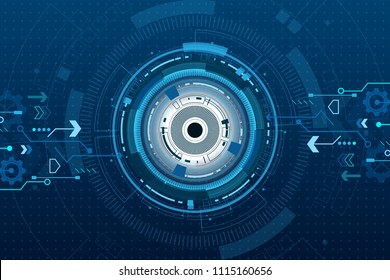 vector eyeball cyber future technology , security concept background