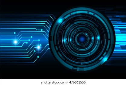 vector eyeball future technology, blue cyber security concept background