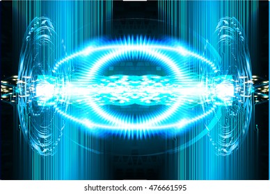 vector eyeball future technology, blue cyber security concept background