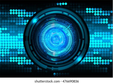 vector eyeball future technology, blue cyber security concept background