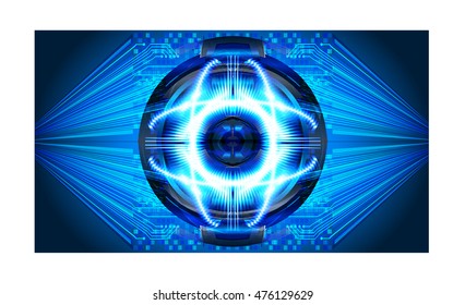 vector eyeball future technology, cyber security concept background,