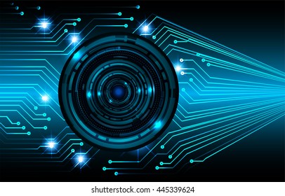 vector eyeball future technology, security concept background, Dark blue cyber Light Abstract background for computer graphic website internet. circuit. vector illustration. infographics. motion move