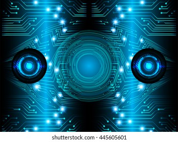 vector eyeball future technology, security concept background, Dark blue cyber Light Abstract background for computer graphic website internet. circuit. vector illustration. infographics. motion move