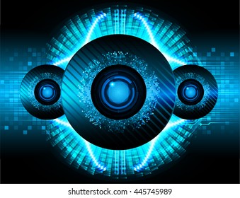 vector eyeball future technology, security concept background, Dark blue cyber Light Abstract background for computer graphic website internet. circuit. illustration. infographics. motion move